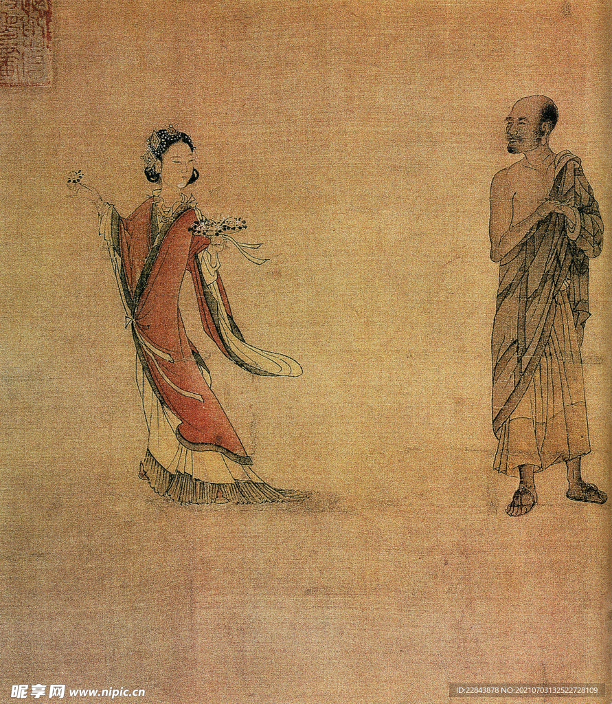 唐代彩绘 