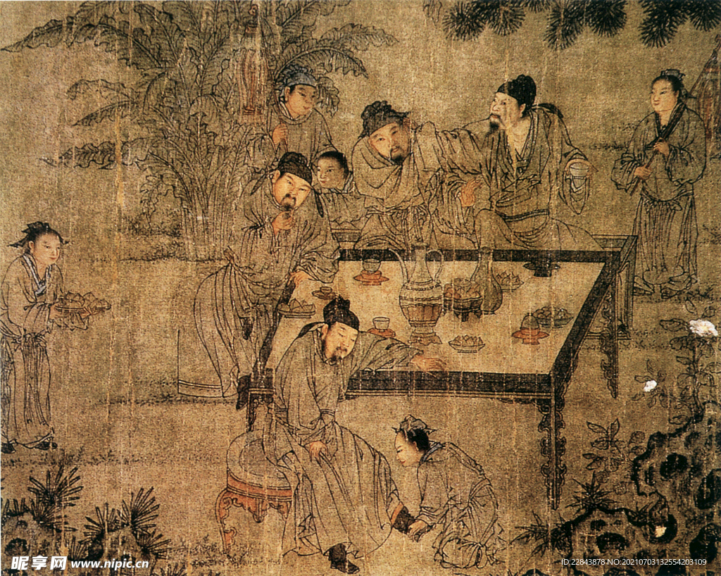 唐代彩绘 