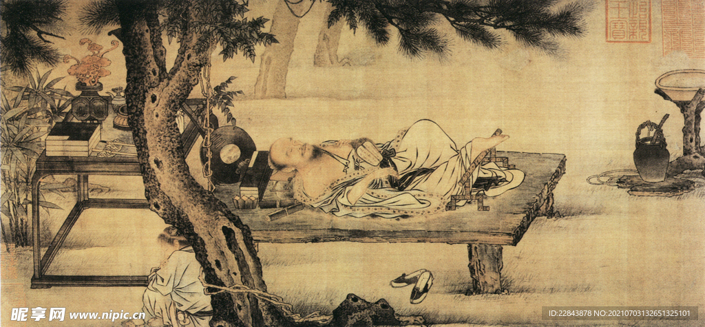 唐代彩绘 