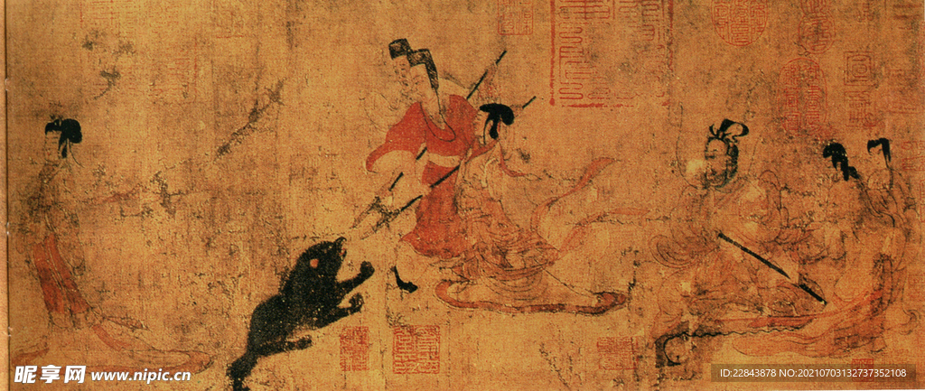 唐代彩绘 
