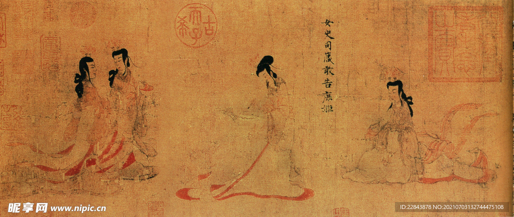 唐代彩绘 