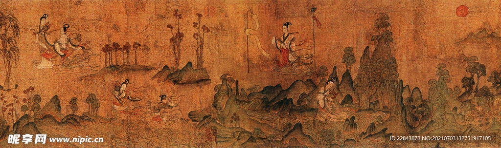 唐代彩绘 
