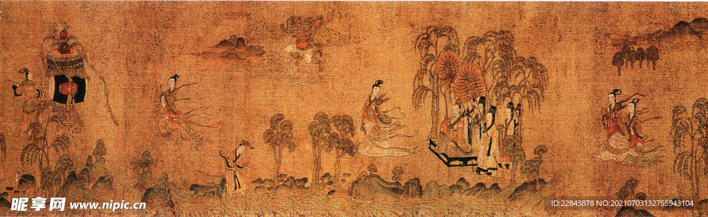 唐代彩绘 