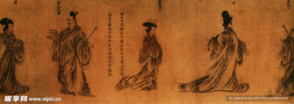 唐代彩绘  