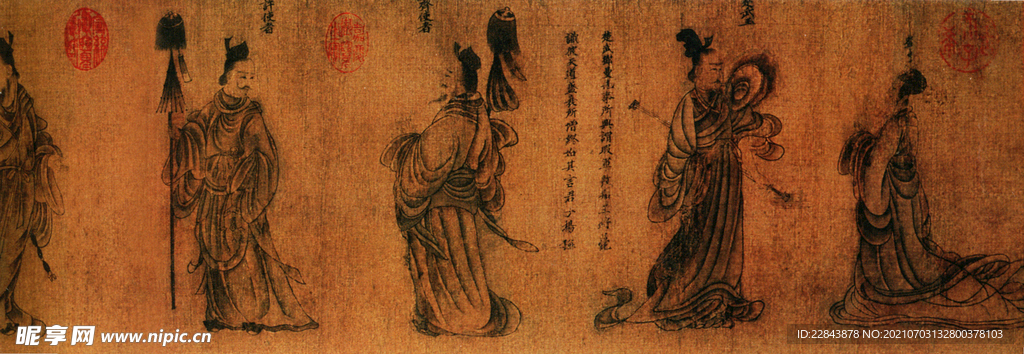 唐代彩绘 