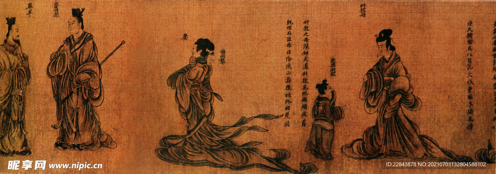 唐代彩绘  