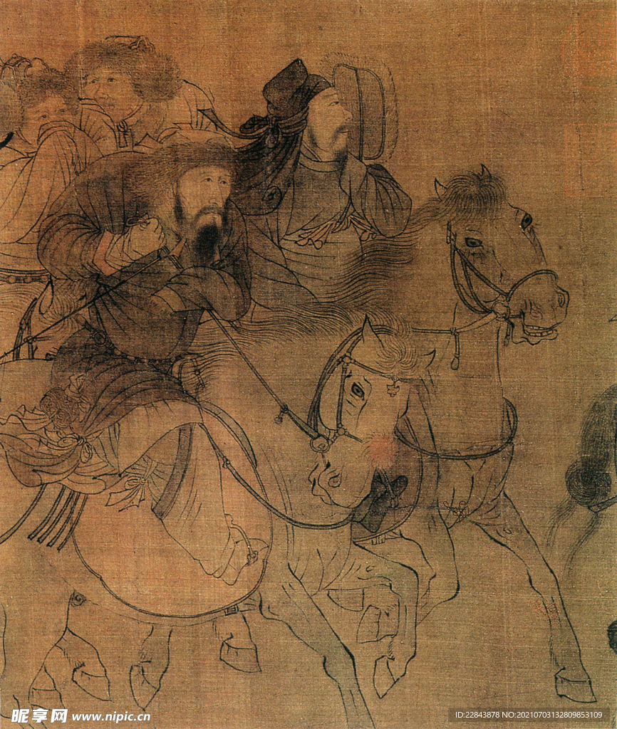唐代彩绘 