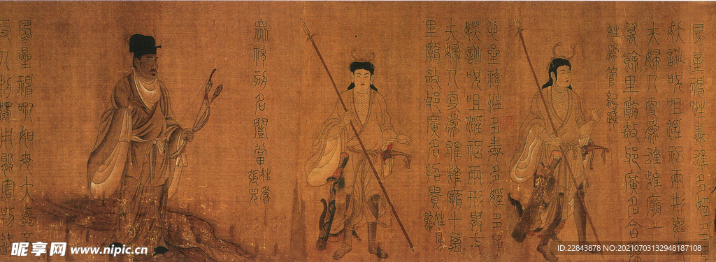 唐代彩绘 