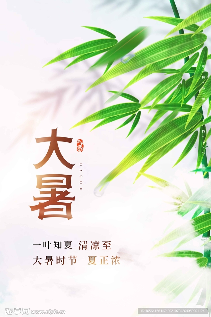 大暑节气传统活动宣传海报素材
