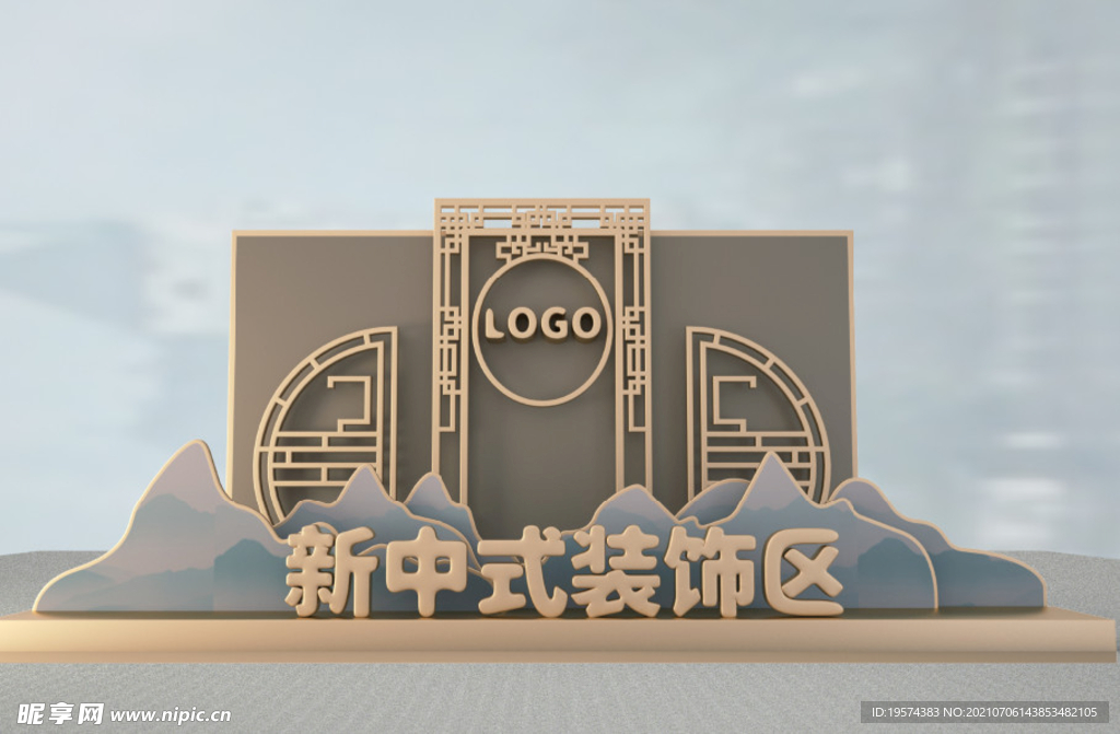 C4D模型黑金风格电商立体场景