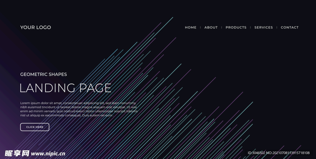 炫彩科技线条背景素材