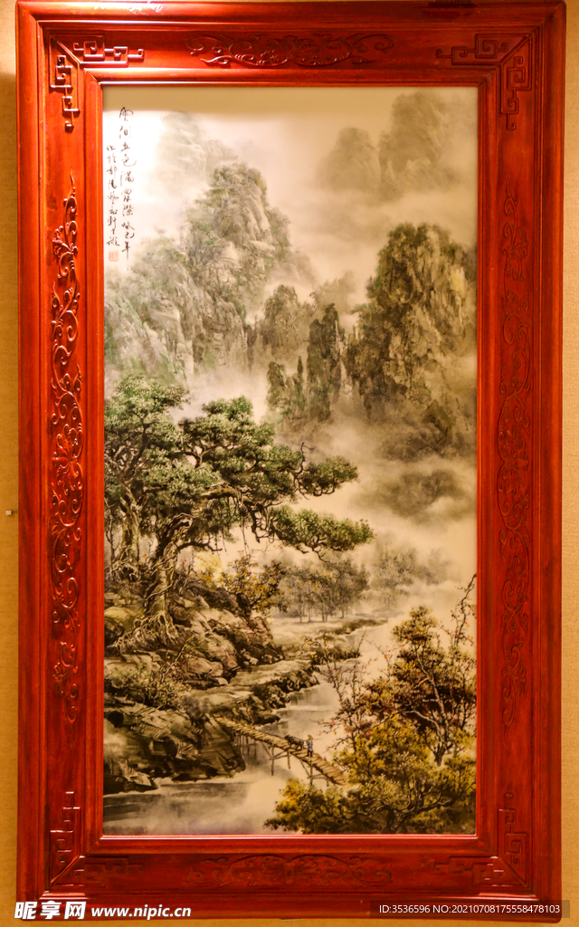 山花瓷板画