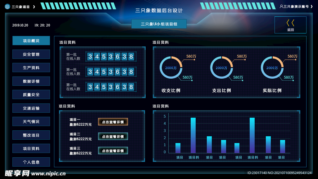 数据可视化UI 界面