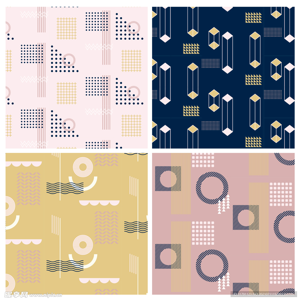 孟菲斯印花图案