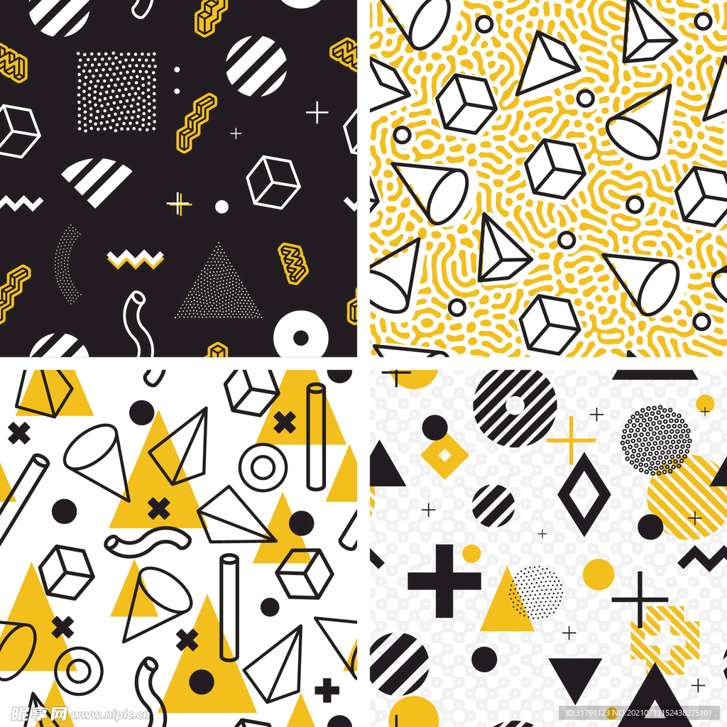 孟菲斯印花图案