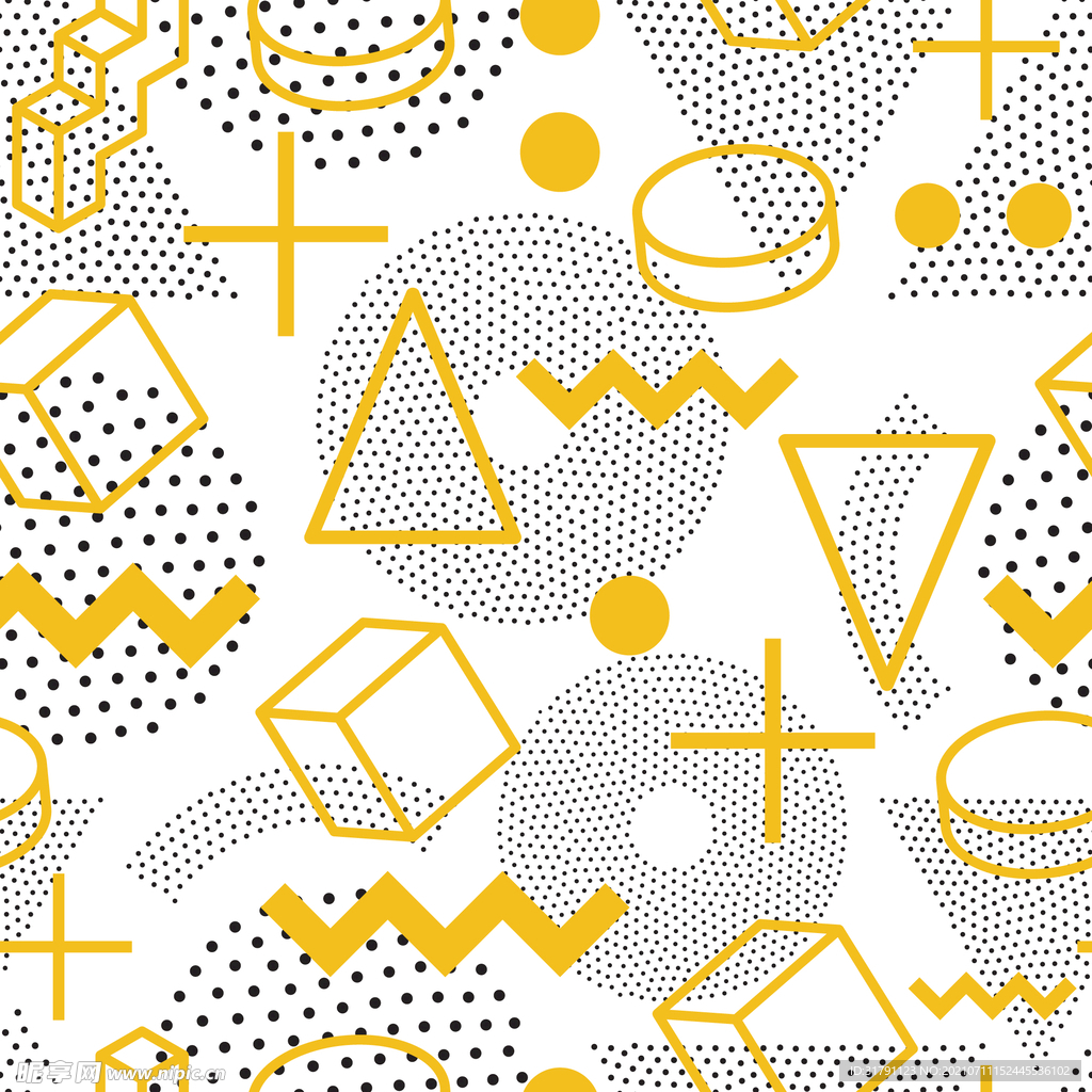 孟菲斯印花图案