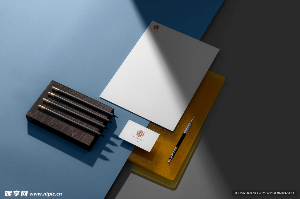 纸张笔记名片品牌VI样机