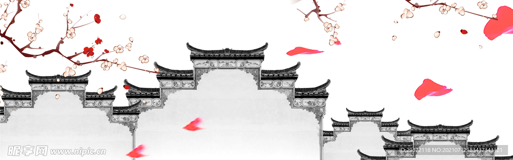 中国风水墨banner海报背景