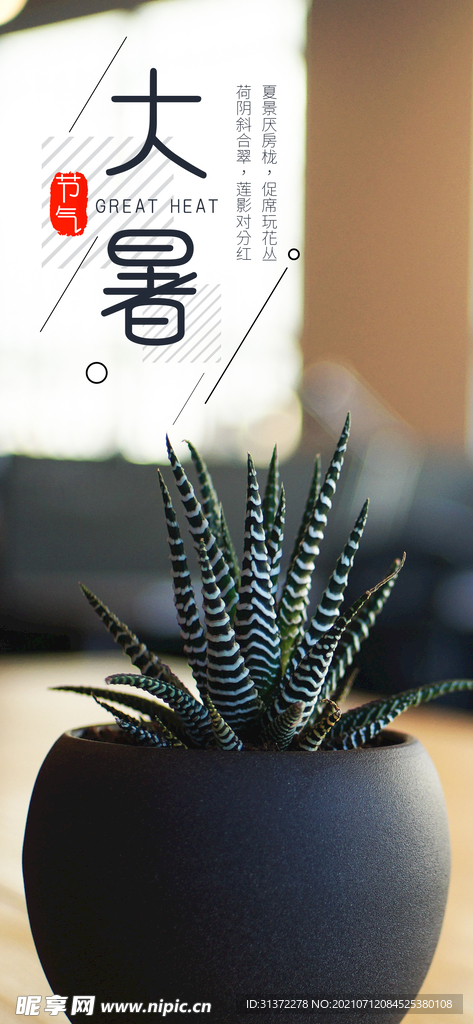 24节气之大暑海报设计图片