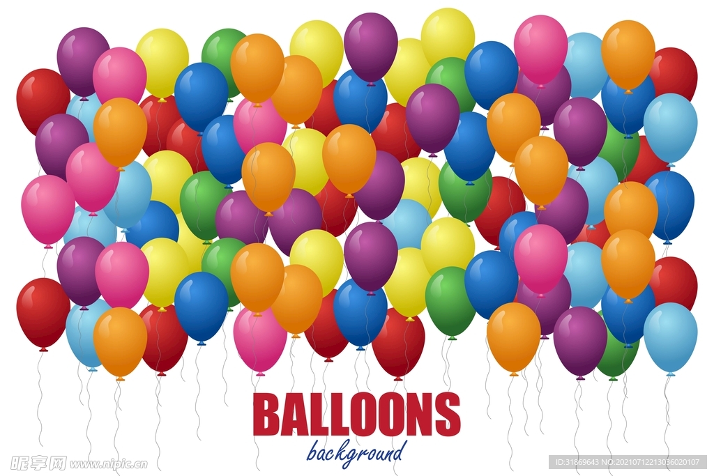 生日背景 节日气球      