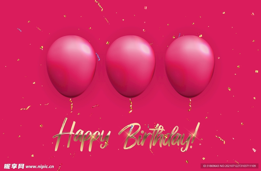 生日背景 节日气球      