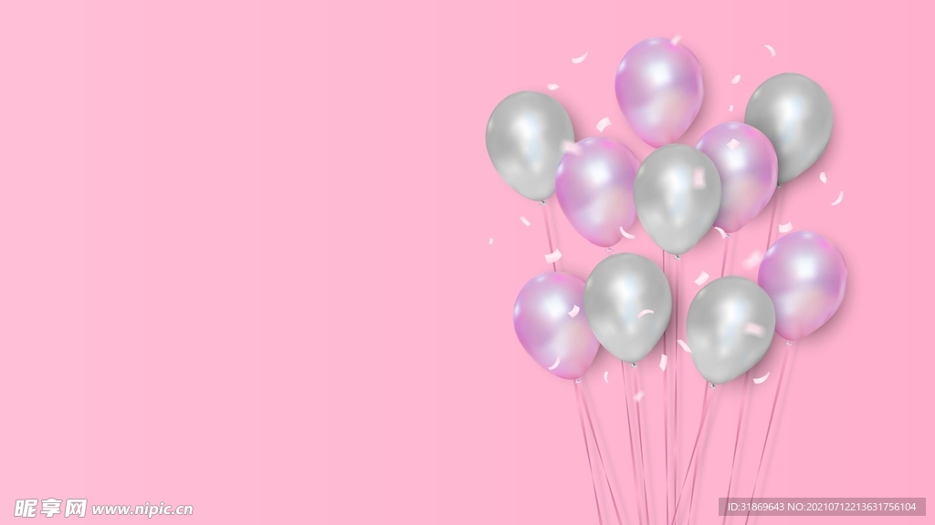 生日背景 节日气球      