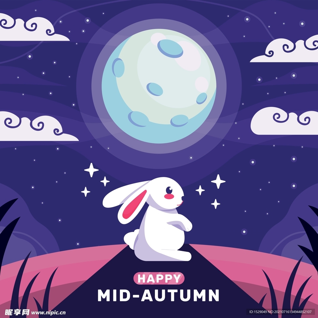 卡通中秋节 