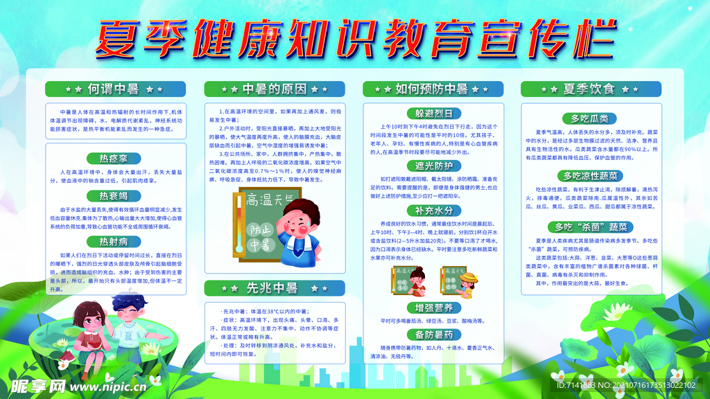 中暑知识宣传栏
