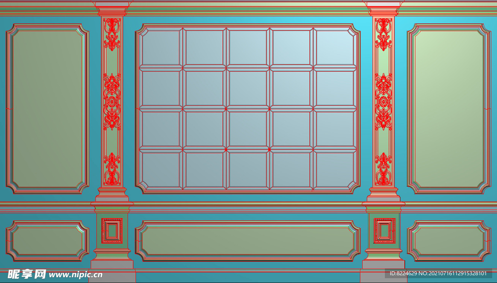 罗马柱整体背景墙