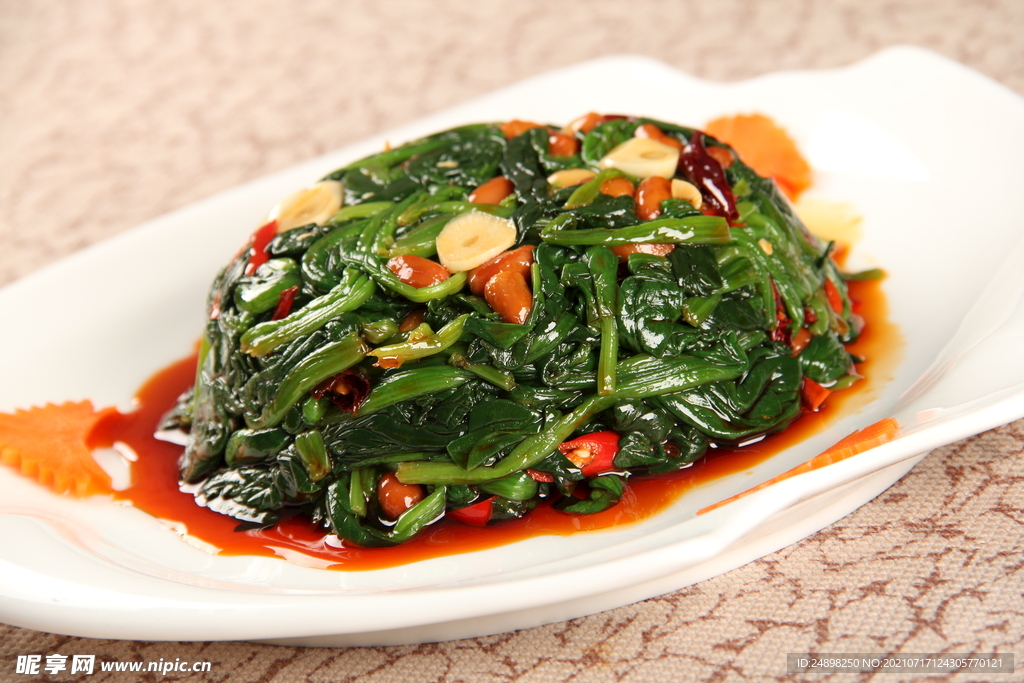 红油菠菜