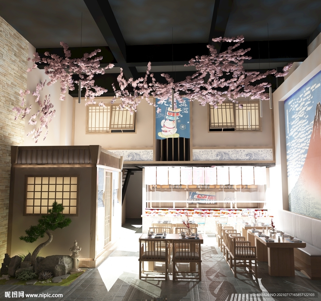 日式寿司店3d模型
