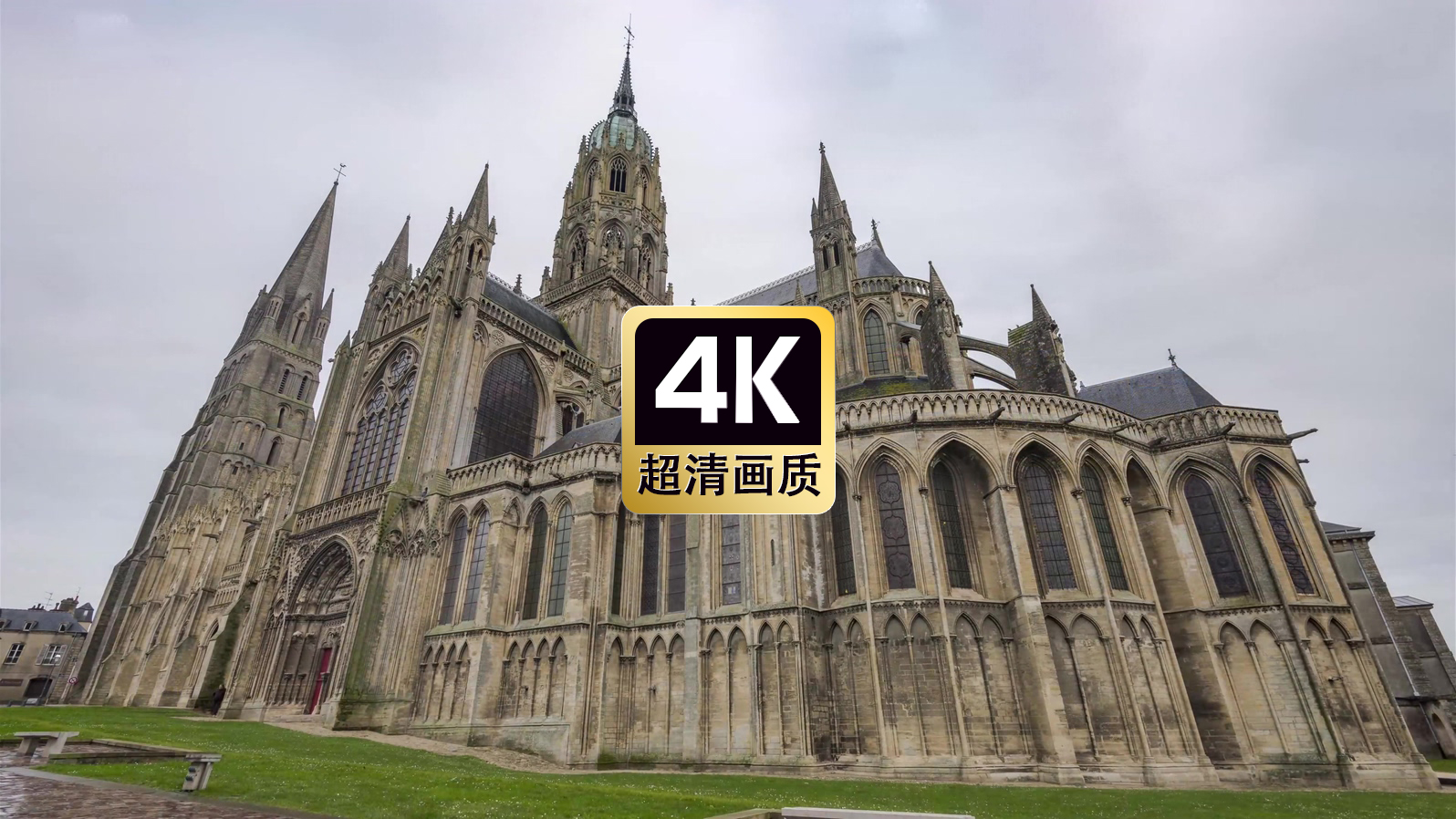 短视频素材航拍复古教堂