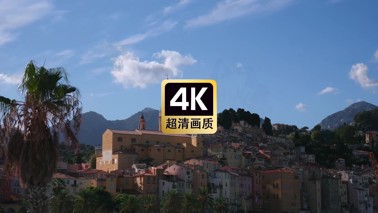 短视频素材航拍山间教堂