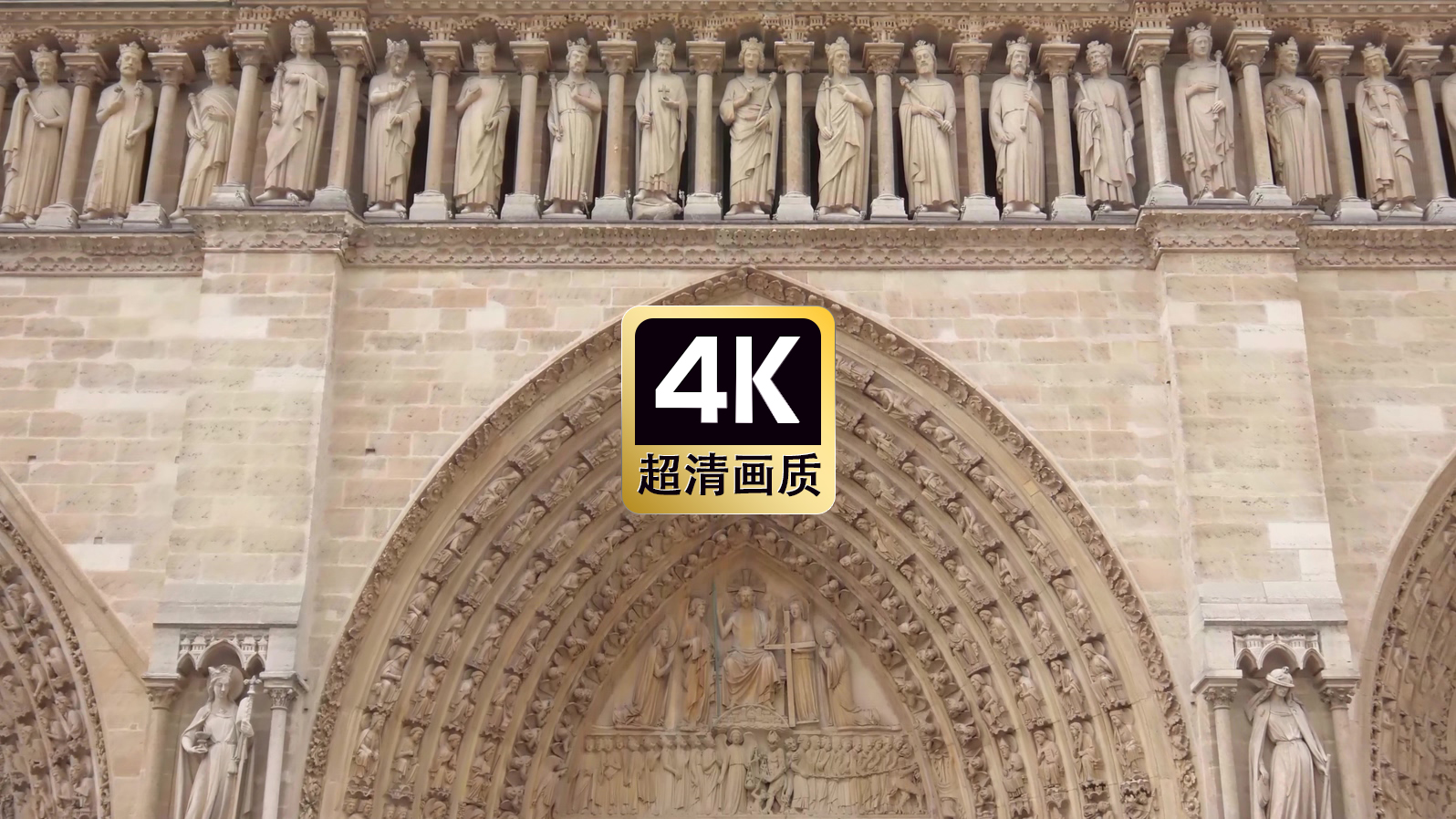 短视频素材复古建筑雕塑特写