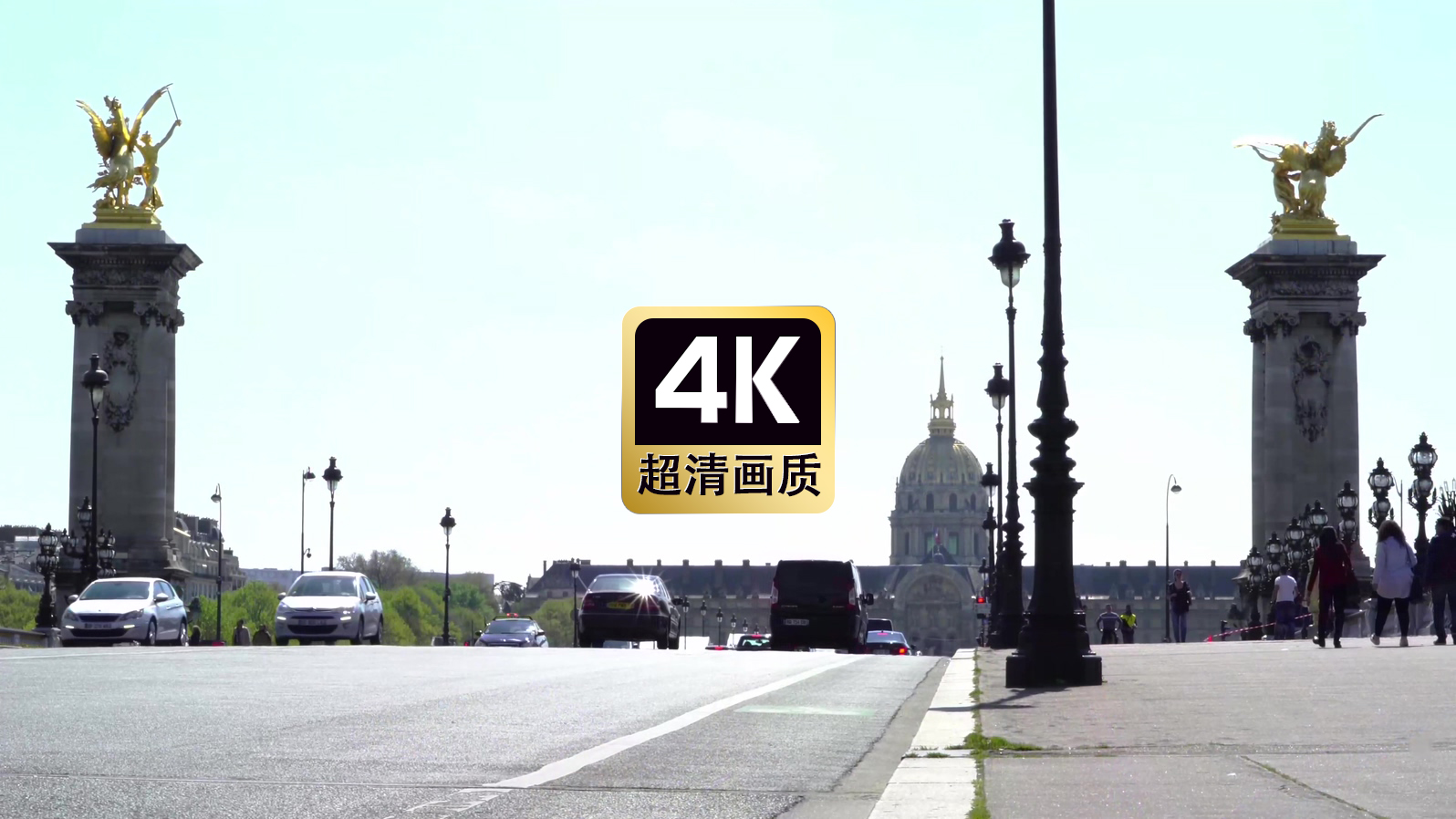 短视频素材桥上穿行的车流