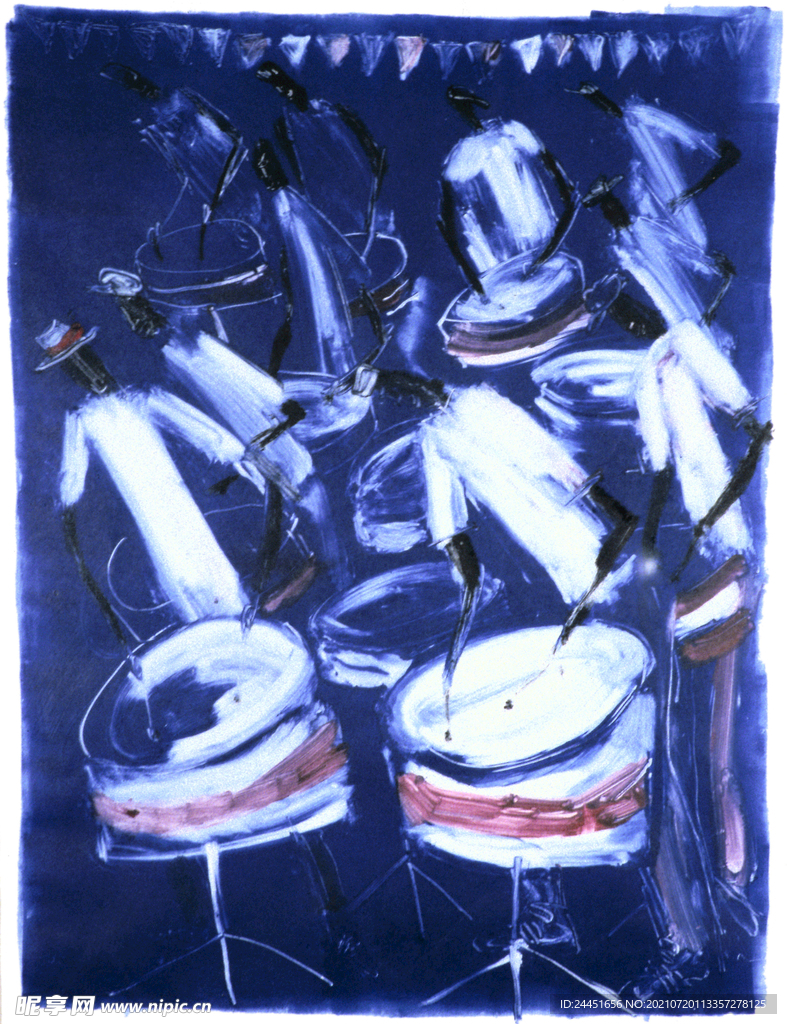 抽象水粉画