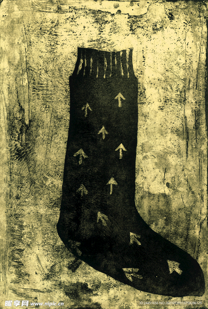 油画袜子