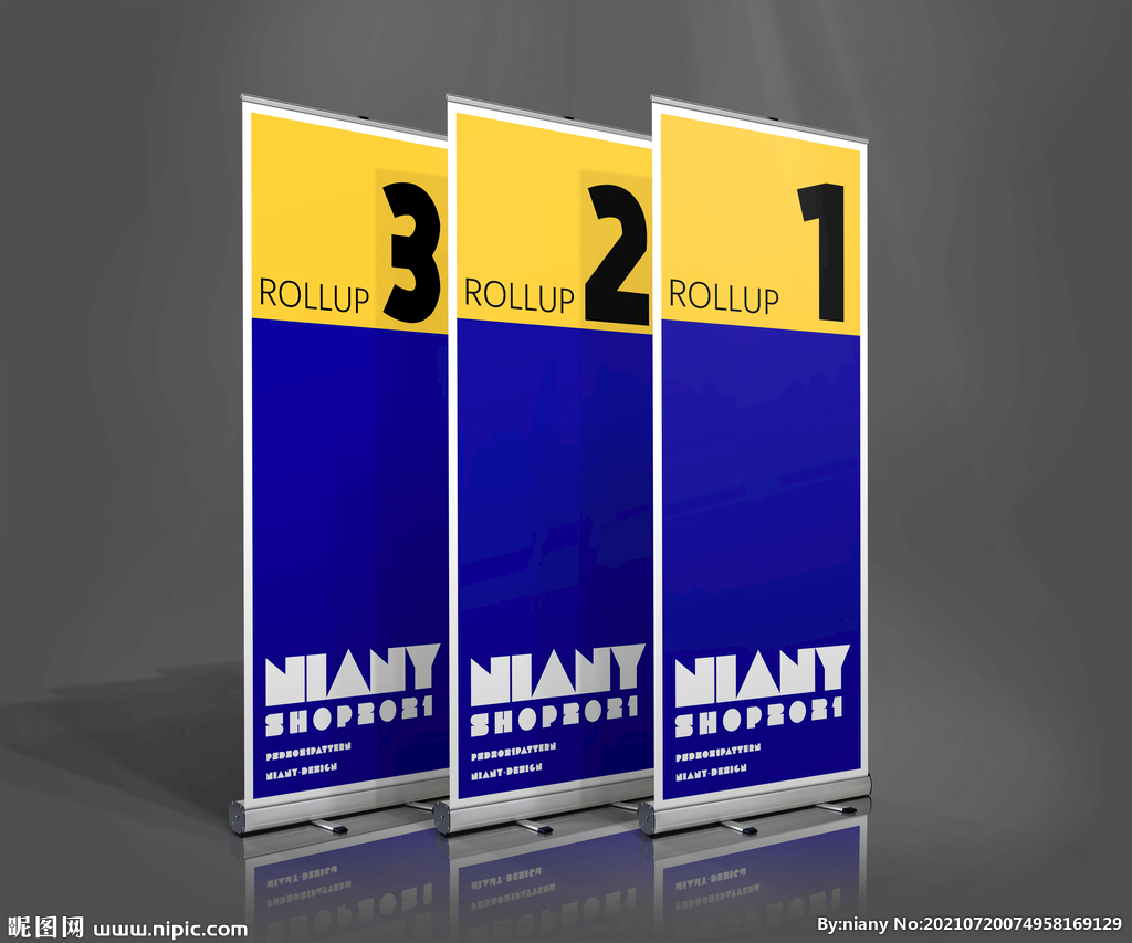 易拉宝样机PSD贴图样机