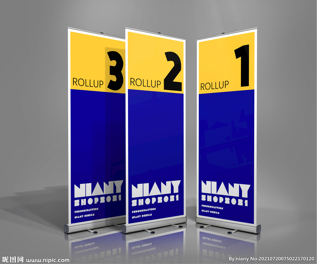 易拉宝样机PSD贴图样机