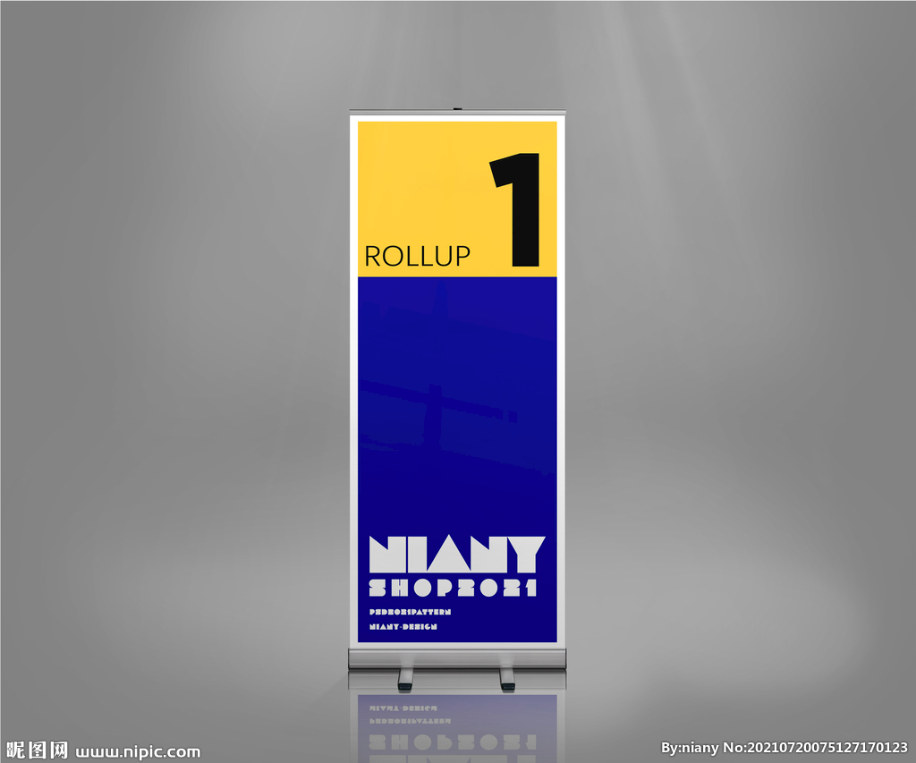 易拉宝样机PSD贴图样机