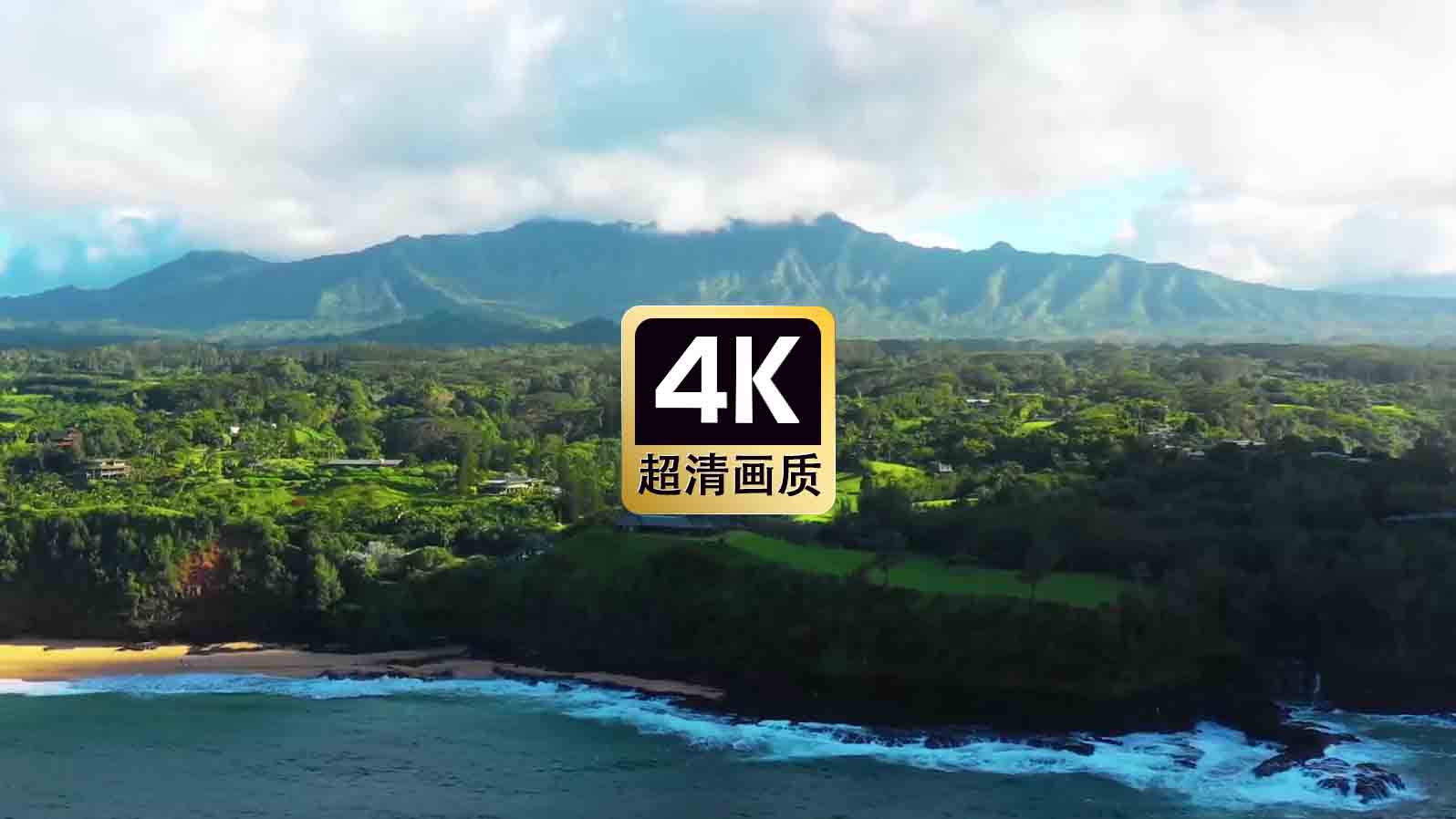 短视频素材航拍海岛丛林美景