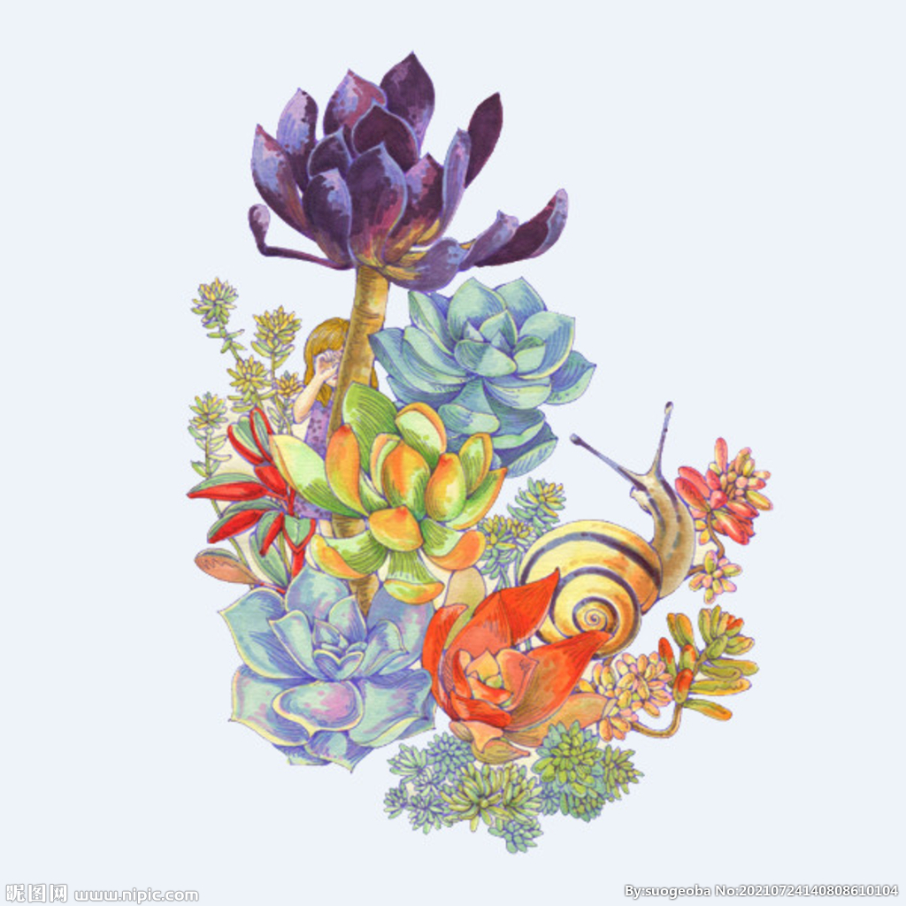 png格式植物花卉手绘素材