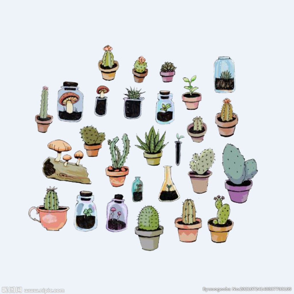 png格式植物花卉手绘素材