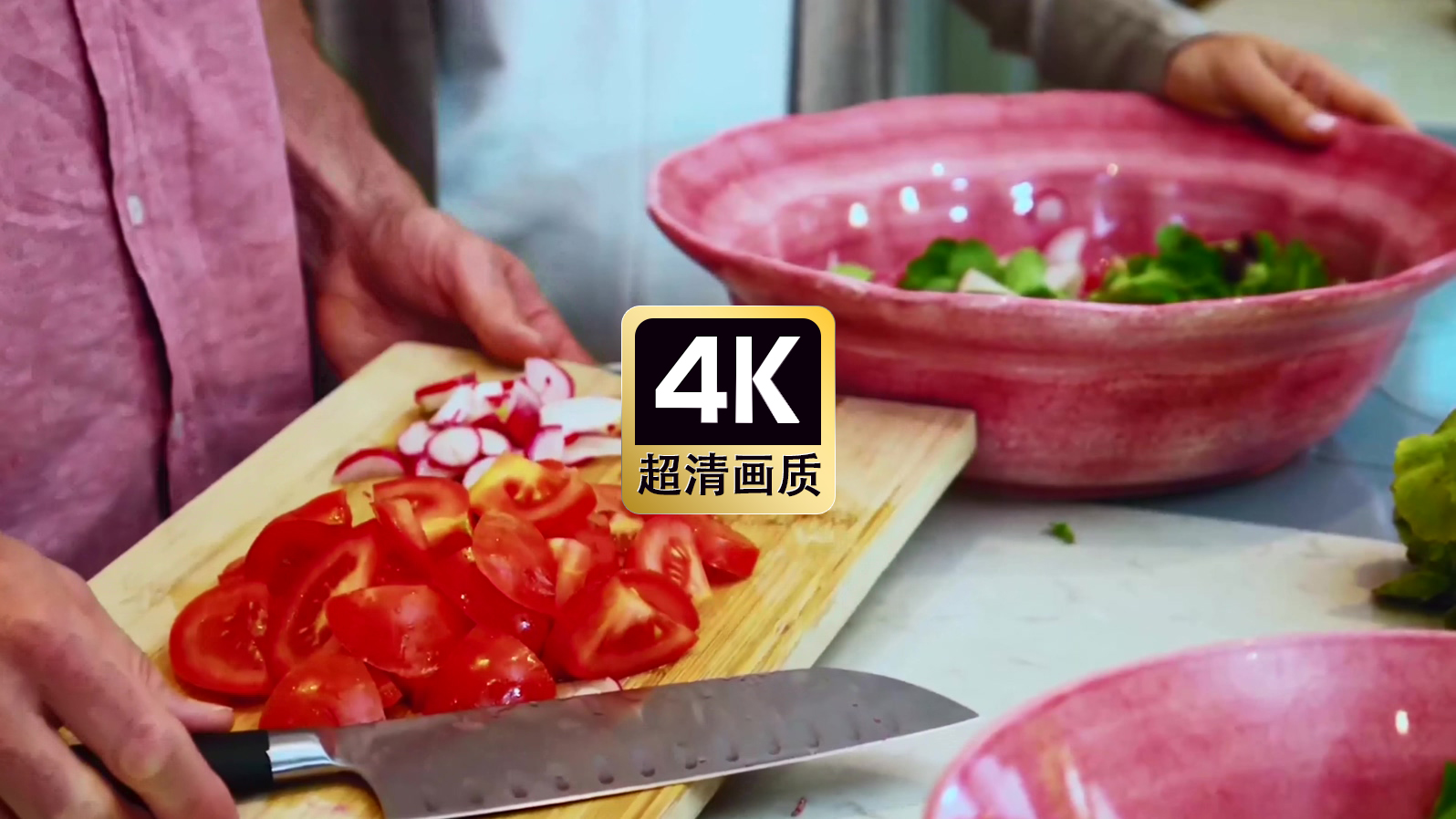 短视频素材做饭切菜的过程