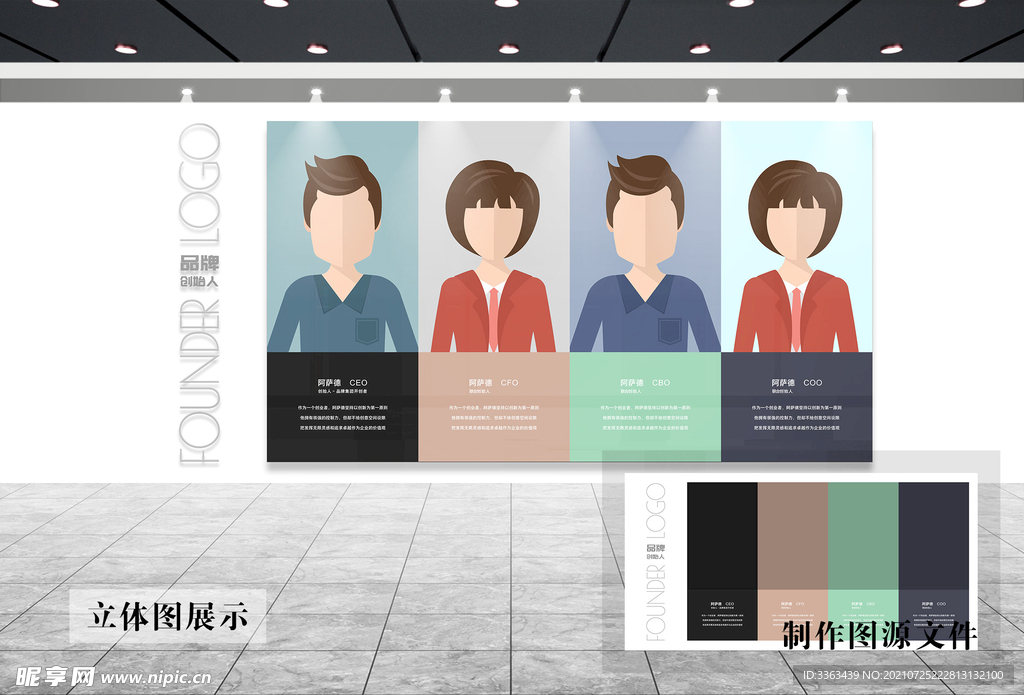 企业创始人公司文化墙