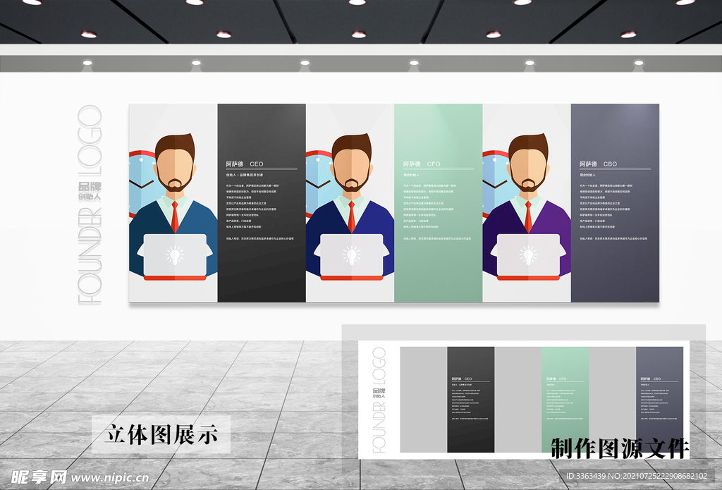 企业创始人公司文化墙