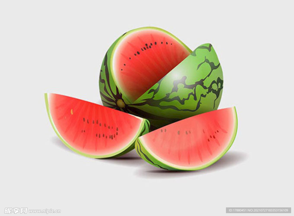 现实风格的西瓜