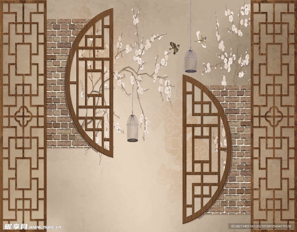 装饰画 花鸟画 新中式 山水 