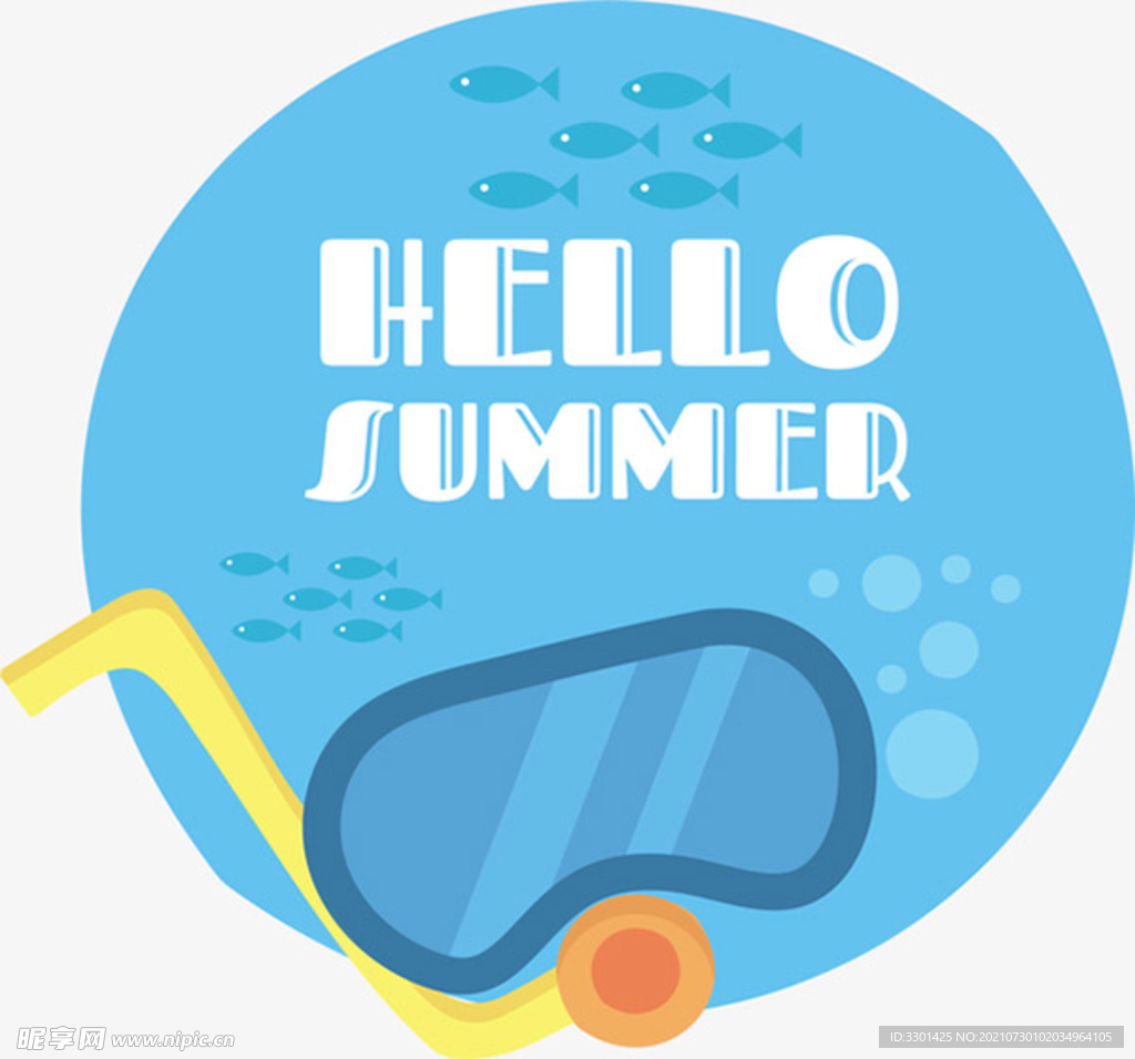 你好夏天海底潜水 