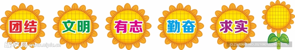景区提示牌 向日葵绿化标识 